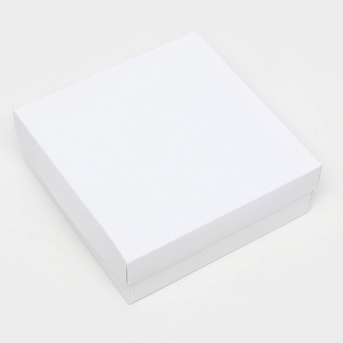 Коробка подарочная складная, упаковка, крышка-дно, белая, 15 х 15 х 5 см Коробка подарочная складная, упаковка, крышка-дно, белая, 15 х 15 х 5 см