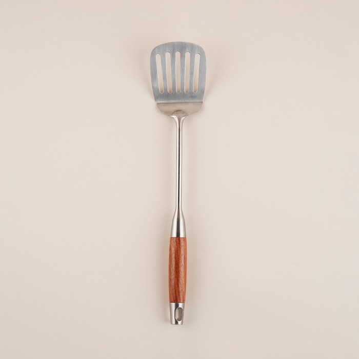 Лопатка перфорированная из нержавеющей стали SL Home, «Рустик», 39,5×8 см, цвет серебряный Лопатка перфорированная из нержавеющей стали SL Home, «Рустик», 39,5×8 см, цвет серебряный