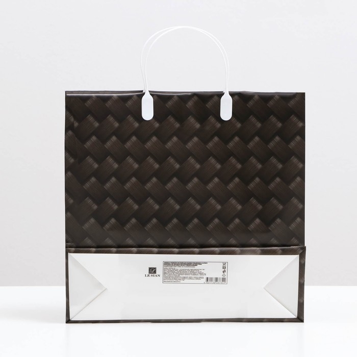 Пакет Пакет "Черное плетение", мягкий пластик, 29 x 30 см, 100 мкм