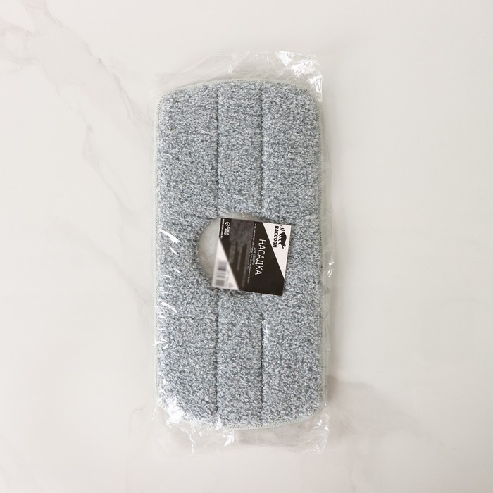 Насадка для швабры Raccoon, с вырезом, микрофибра, прямоугольная, 30×14,5 см, цвет серый Насадка для швабры Raccoon, с вырезом, микрофибра, прямоугольная, 30×14,5 см, цвет серый