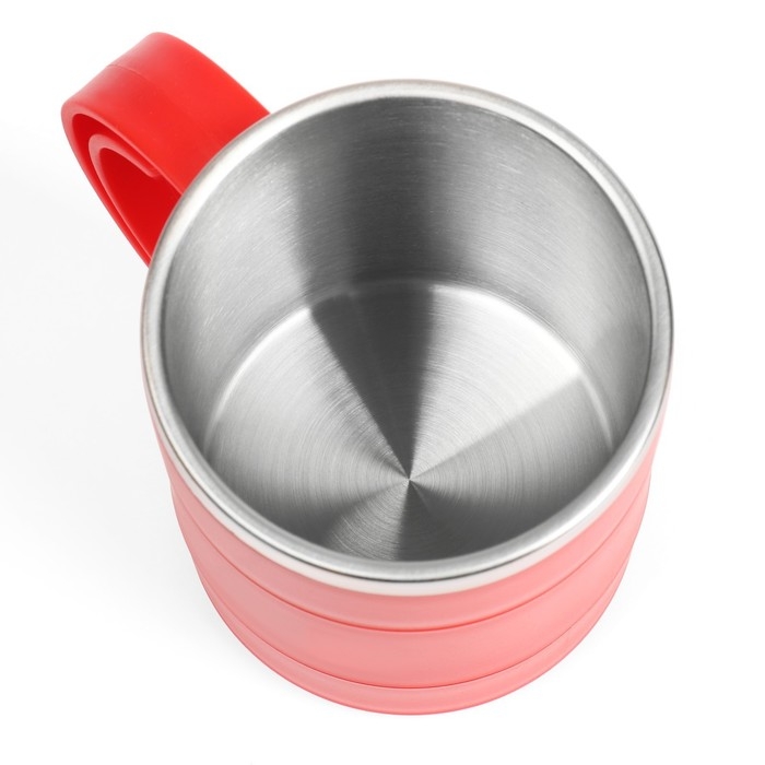 Термокружка "Мастер К" Поход "Самая добрая мамочка",450 мл,сохраняет тепло 2 ч, красная