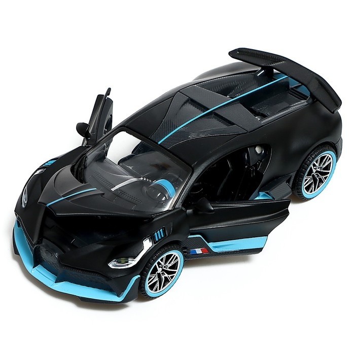 Машина металлическая «Купе», 1:32, открываются двери, капот, багажник, инерция, цвет чёрный