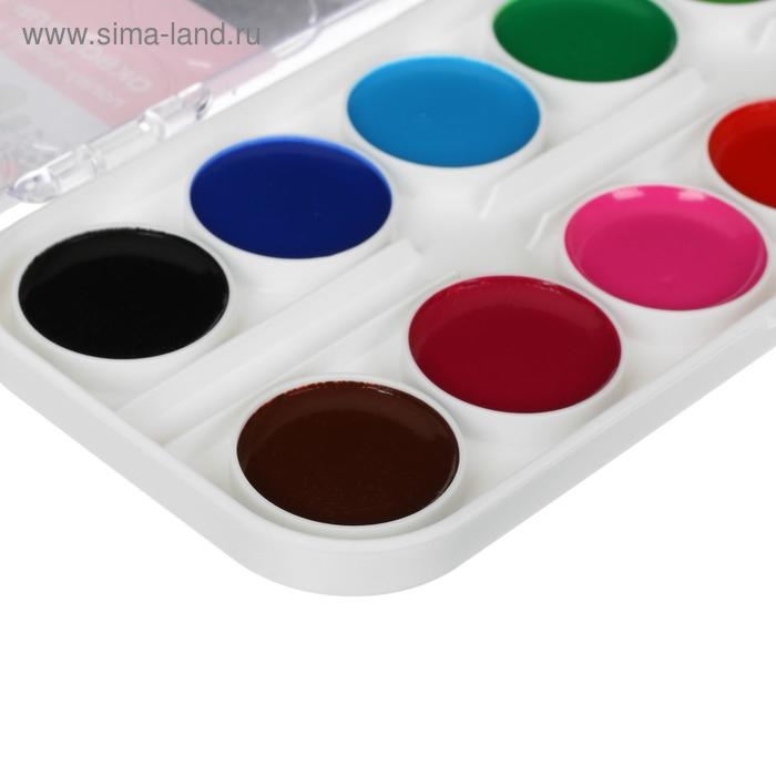 Акварель 12 цветов Акварель 12 цветов "Гамма" "Мультики", медовая, без кисти, пластик