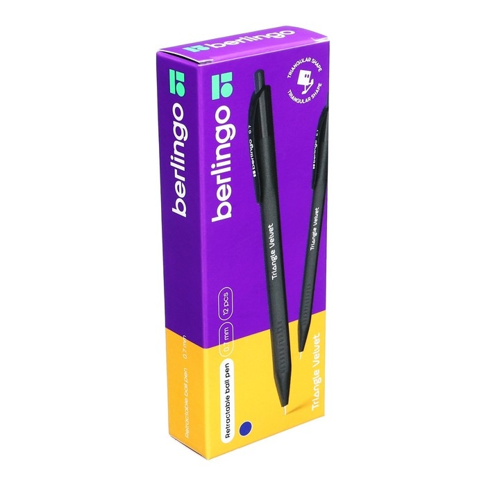 Ручка шариковая автомат Berlingo Triangle Velvet (NEW) трехгран. корпус син 0,7мм Ручка шариковая автомат Berlingo Triangle Velvet (NEW) трехгран. корпус син 0,7мм