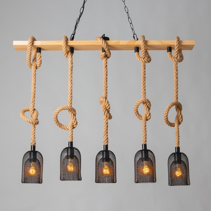 Светильник Светильник "Эндо" 5хЕ27 40Вт черный 110х11,5х60-140 см