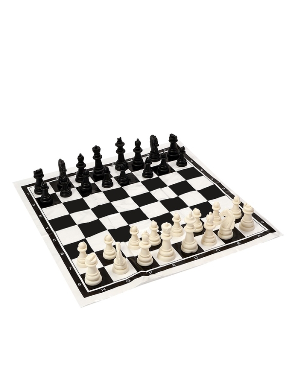 Шахматы 40 х 40 см, король h-5.6 см, d-2.3 см, фигуры пластик Шахматы 40 х 40 см, король h-5.6 см, d-2.3 см, фигуры пластик