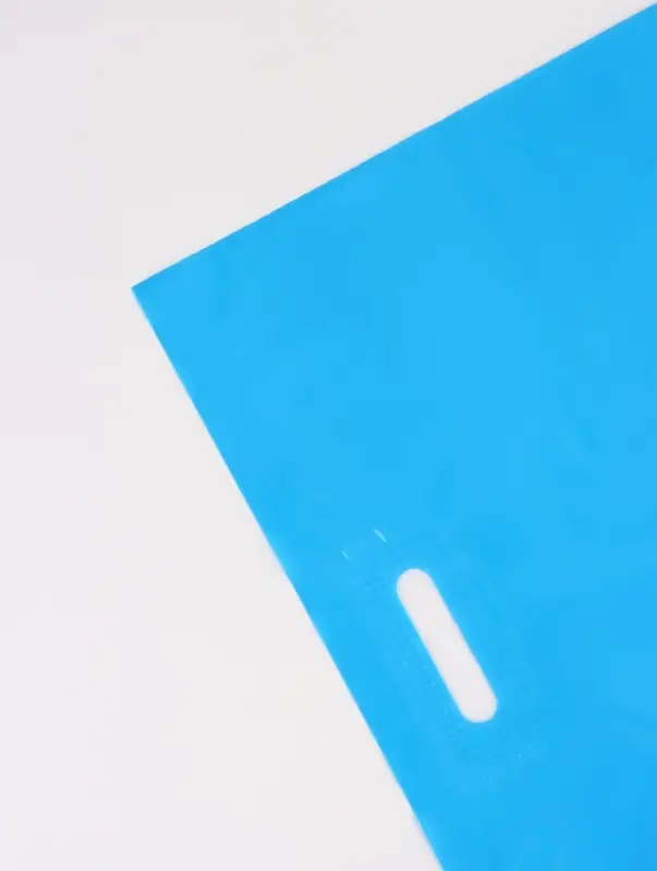 Пакет полиэтиленовый с вырубной ручкой, Лазурный 50&times;60 См, 70 мкм