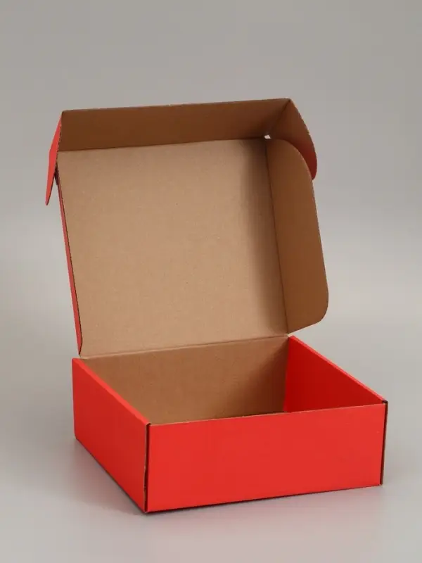 Коробка самосборная, красная, 26 х 24 х 10 см