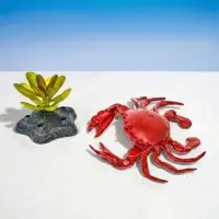 Набор декора для аквариума "Краб и трава"