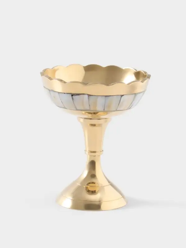 Креманка с ложечкой &laquo;Айс&raquo;, 9.5 см, латунь