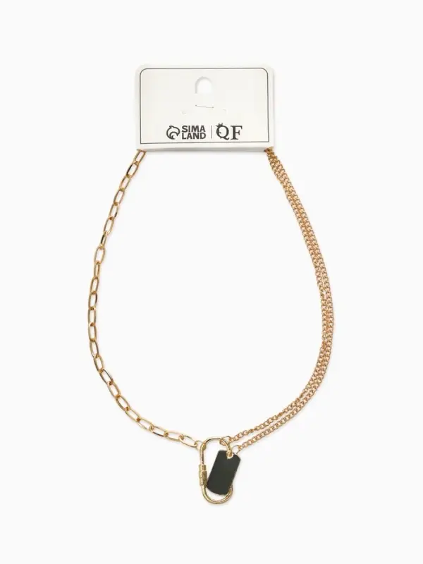 Цепь "Карабин", цвет золото