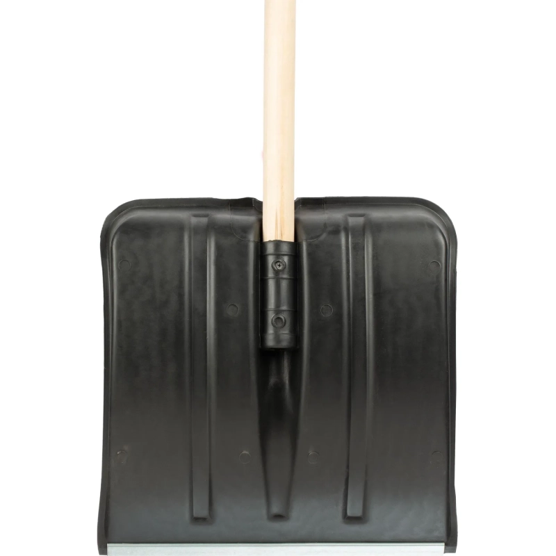 Лопата для уборки снега пластик/ковш 380x385x1420мм деревян/черенок_6157453