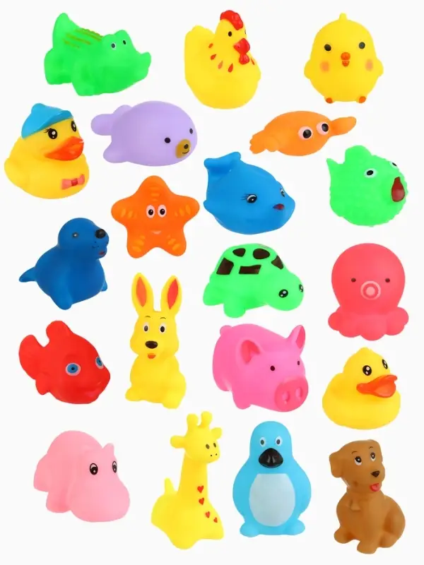 Набор резиновых игрушек для ванны «Малыши», с пищалкой, 20 шт., Крошка Я Набор резиновых игрушек для ванны «Малыши», с пищалкой, 20 шт., Крошка Я