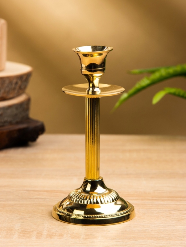 Подсвечник, латунь 7,5х7,5х15 см Подсвечник, латунь 7,5х7,5х15 см