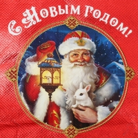 Пакет-мешок из нетканного материала «Дедушка Мороз», 25 х 32 см