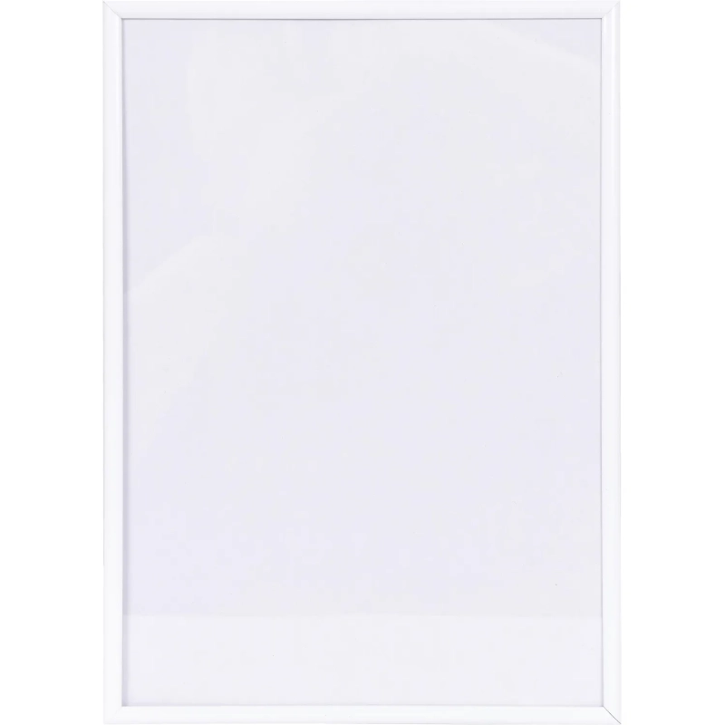 Рамка 210х297, белая, алюминевая.,  ПЭТ стекло, 2019_04_91_345