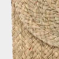 Сумка клатч плетёная из сиграсса, 26&times;16&times;3 см, бежевая