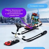 Снегокат &laquo;Тимка спорт 4-1&raquo;, ТС4-1/ГФ, со спинкой и ремнём безопасности