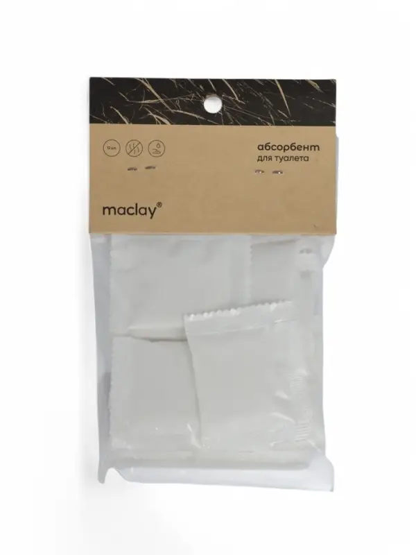 Туалет складной туристический Maclay, в комплекте 15 мешков, 12 пакетов абсорбента