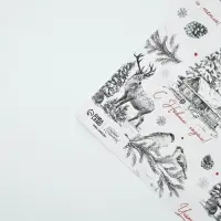 Набор упаковочной бумаги &laquo;Новогодний узор&raquo;,4 листа, 70 &times; 100 см