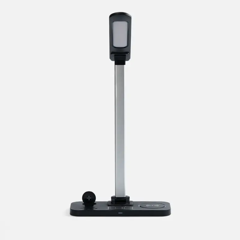 Настольная лампа с беспроводной зарядкой Power Light, черная