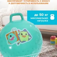 Мяч прыгун массажный 65 см, МИКС