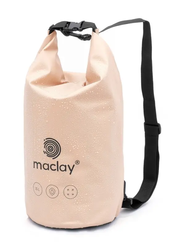Гермомешок туристический maclay, 15 л, 500D, с лямкой, МИКС