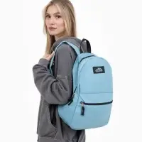 Рюкзак школьный на молнии, с карманом, однотонный, размер 30&times;12&times;40 см, голубой