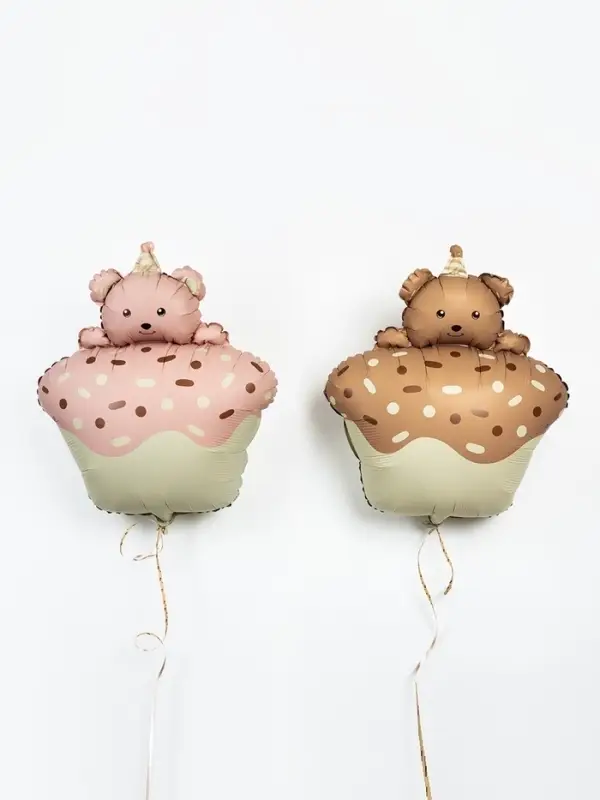 Воздушный шар фольгированный 29" &laquo;Кексик с медвежонком&raquo;