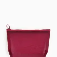 Косметичка Classic, сетка, на молнии, бордовая