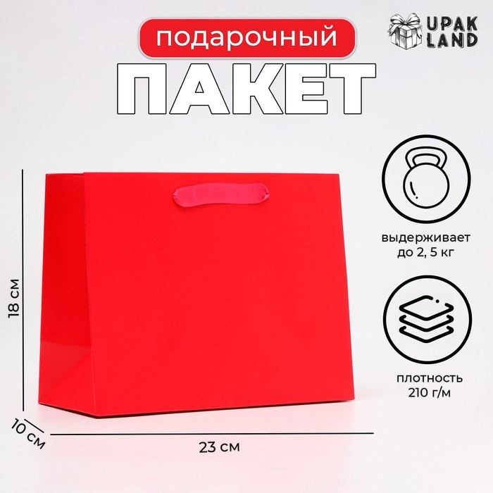 Пакет ламинированный «Фуксия», MS 23 × 18 × 10 см