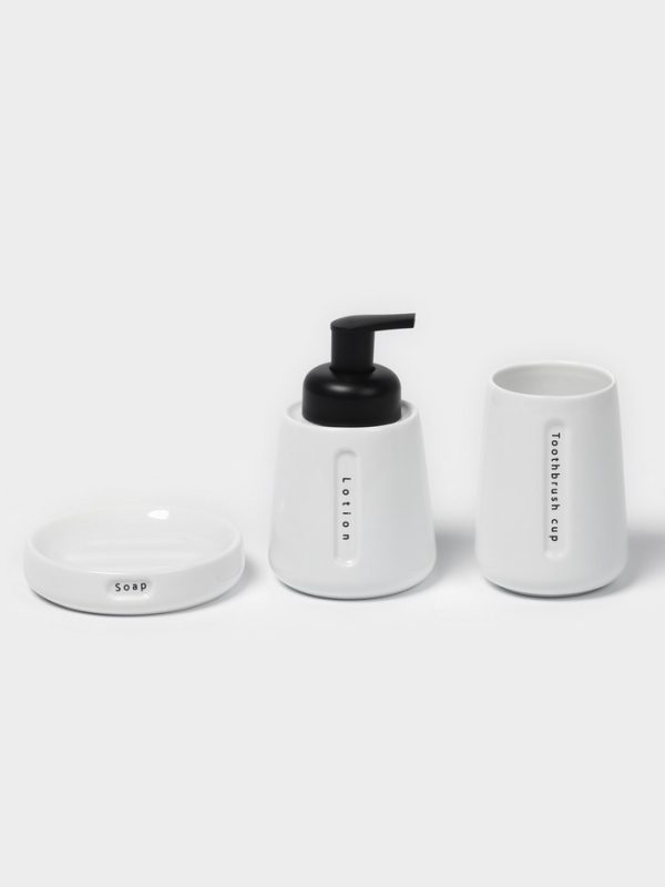Набор для ванной Набор для ванной "Мини" 3 предмета (дозатор для мыла, стакан, мыльница)