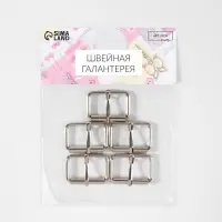 Пряжка проволочная, 3.9&times;2.7 см, 32 мм, 5 шт., цвет серебряный