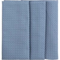 Полотенце вафельное Luscan 240 гр/м2, 40х70, яч7х7, серый, 3 шт/уп