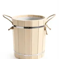 Ведро-запарник для бани и сауны, 20 л, деревянное, пластмассовая вставка