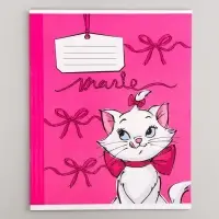 Тетрадь в клетку 12 листов, 5 видов МИКС, обложка мелованный картон, &laquo;Коты аристократы&raquo;