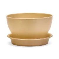 Горшок для цветов с поддоном 0,8 л d14 см h8 см "Фиалочка" кремовый Горшок для цветов с поддоном 0,8 л d14 см h8 см "Фиалочка" кремовый