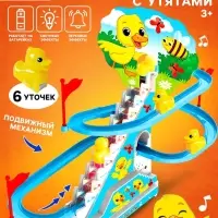 Развивающая игрушка ZABIAKA &laquo;Уточки на лесенке&raquo;, световые и звуковые эффекты, 6 уток в комплекте, на батарейках