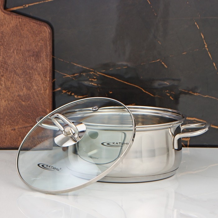 Кастрюля «Лира» 2.2 л, d=18 см, капсульное дно, индукция Кастрюля «Лира» 2.2 л, d=18 см, капсульное дно, индукция