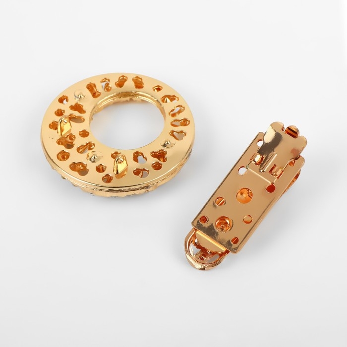 Декоративная застёжка, 7,5 × 4,5 см, цвет золотой Декоративная застёжка, 7,5 × 4,5 см, цвет золотой