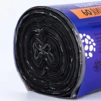 Мешки для мусора в рулоне 60 л, черные, ПНД, 9 мкм, 100 шт Мешки для мусора в рулоне 60 л, черные, ПНД, 9 мкм, 100 шт
