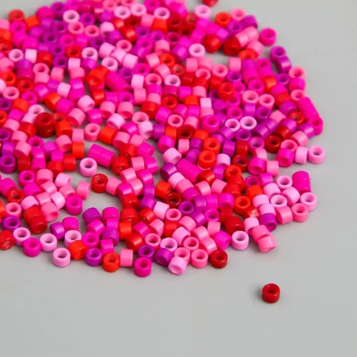 Бисер стекло 11/0  Бисер стекло 11/0 "Цилиндр. Розово-красный" 10 г