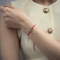 Браслет &laquo;Новогодний&raquo; загадай желание, цвет красный с серебром, 7 см