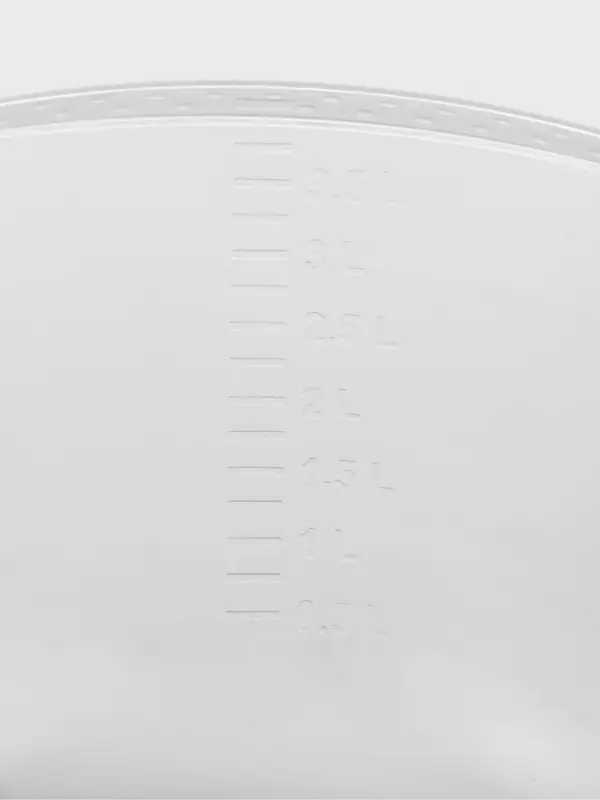 Миска с мерным делением, 4 л, пластик, прозрачная