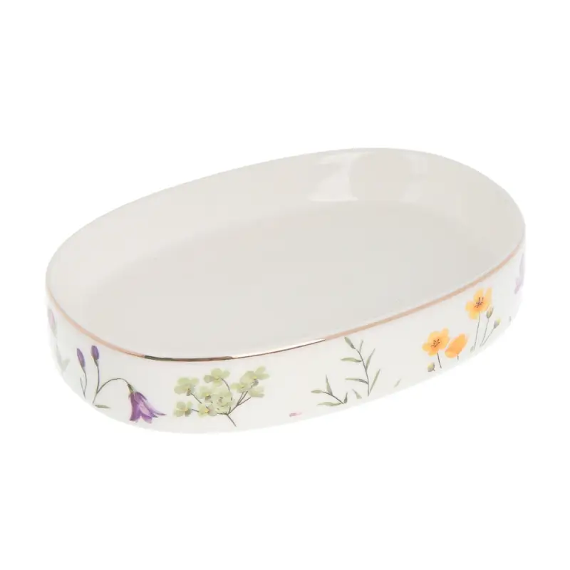 Мыльница тм VETTA Вирджиния, керамогранит, белый, 11,5x8,5x2см