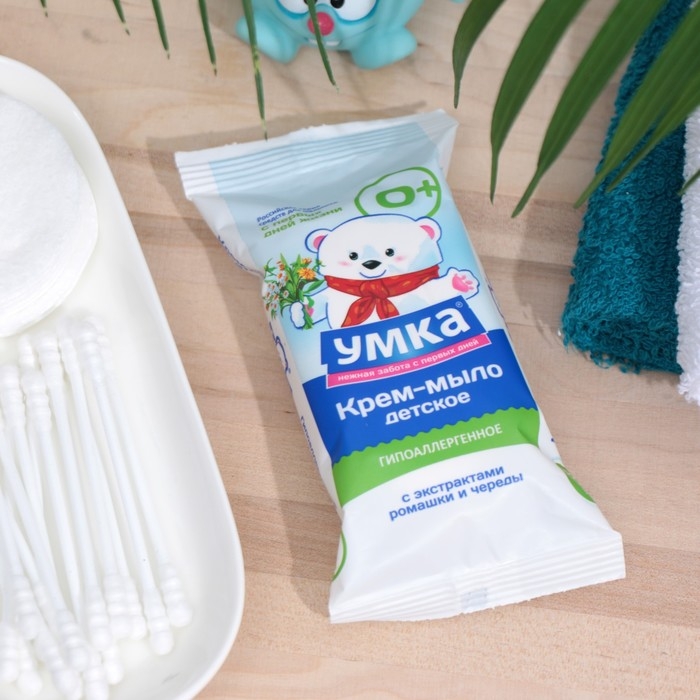 Детское крем-мыло  Детское крем-мыло "Умка"с экстрактом ромашки и череды, 0+ 80 г