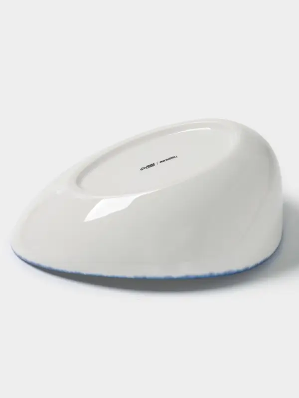 Салатник Magistro Blue Lagoon, 450 мл, 22.3&times;17&times;9 см, фарфор, белый, синий