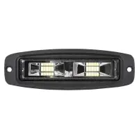 Фара светодиод. прямоугольная врезная, 8LED, ближний свет, 16Вт, 186х60х36мм, 12/24В, PLUS