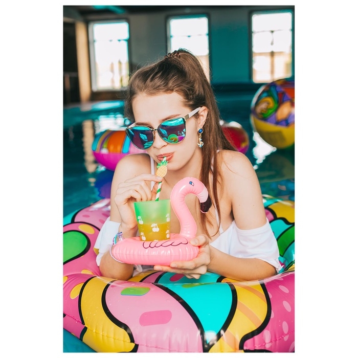 Игрушка надувная-подставка «Фламинго», 18 см Игрушка надувная-подставка «Фламинго», 18 см