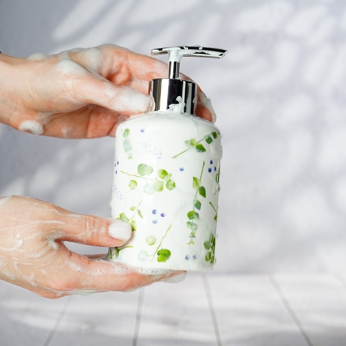 Набор аксессуаров для ванной комнаты Доляна «Эвкалипт», 3 предмета (мыльница, дозатор для мыла, стакан) Набор аксессуаров для ванной комнаты Доляна «Эвкалипт», 3 предмета (мыльница, дозатор для мыла, стакан)